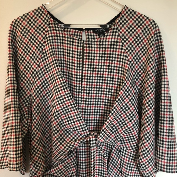 NEW Topshop Check Super Cute Midi Dress Size 14 - Picture 3 of 3